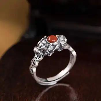 Кольцо Pixiu в стиле ретро, персонализированное кольцо Ruyi в национальном стиле, прямые продажи с фабрики