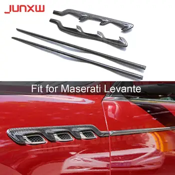 4ШТ карбоновых накладок для отделки вентиляционного отверстия переднего крыла и двери из углеродного волокна для стайлинга автомобилей Maserati Levante 2016-2019