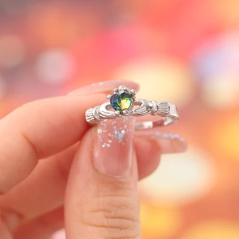 В Европе и Соединенных Штатах Хит продаж, новое кольцо с цирконом ручной работы, изысканные серебряные украшения с медным покрытием, кольцо для жены