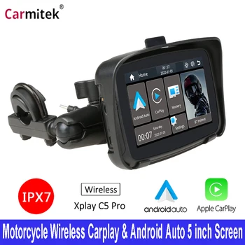 Carmitek Водонепроницаемый Мотоцикл 5-дюймовый Беспроводной Apple Carplay Android Auto Screen Motorcycle Carplay