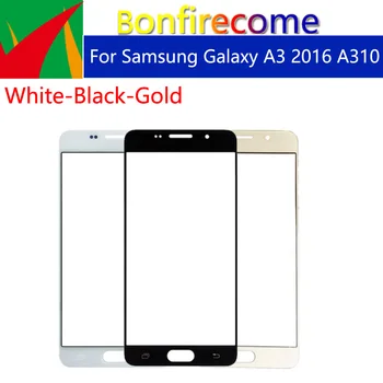 10 шт. \лот Сенсорный Экран Для Samsung Galaxy A3 2016 A310 SM-A310F A310F SM-A310F/DS Сенсорный Экран Передняя Стеклянная панель Внешний Стеклянный Объектив