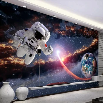 бейбехан Пользовательские обои 3d фотообои Космический астронавт Планета Земля Солнечная Система Млечный Путь Фон обои 3d фреска