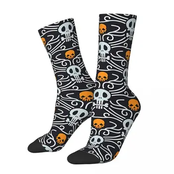 Мужские носки Happy в стиле ретро, Винтажный День мертвых, Мексиканский череп, хип-хоп, бесшовные носки для экипажа, подарочный рисунок