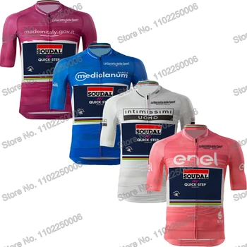 2023 Soudal Quick Step Pink Велосипедная Одежда для Тура по Италии Летняя Велосипедная Майка Remco Evenepoel Road Bike Shirt MTB Maillot