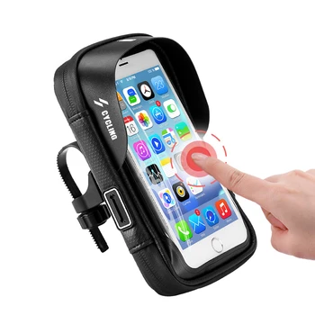6.0 5.8 дюймовый Водонепроницаемый велосипед Держатель мобильного телефона для велосипеда Сумка для крепления на руль мотоцикла для iphone X Samsung LG Huawei