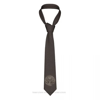 Мужские галстуки Viking The Hammer Of Thor коричневого цвета с 3D принтом в стиле хип-хоп, аксессуары для деловых свадебных рубашек для вечеринок