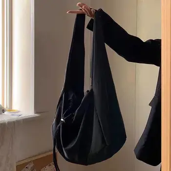 2023New Нейлоновая сумка через плечо, женская сумка, складная холщовая сумка для подмышек, унисекс, большая вместительная спортивная сумка для отдыха, пригородных поездок,