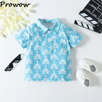 Prowow/Детская одежда от 1 до 6 лет, топ для мальчиков, рубашки поло с коротким рукавом и отложным воротником, летние футболки для мальчиков, одежда для малышей