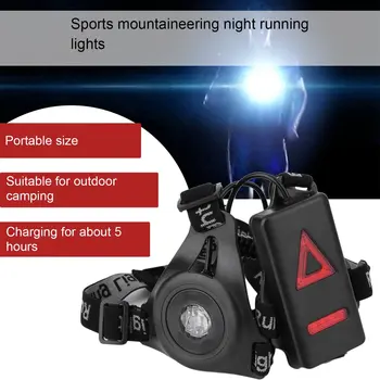 Защитные ночные лампы Спортивные ходовые огни на открытом воздухе Светодиодный ночной ходовой фонарик Сигнальные огни USB зарядка нагрудного фонаря световой фонарик