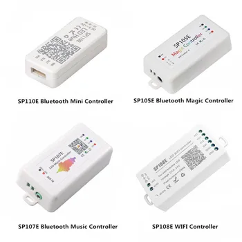 DC5-24V SP110E SP105E SP107E Музыкальный Контроллер Bluetooth SP108E SP801E WIFI Контроллер для WS2811 WS2812B SK6812 APA102 Светодиодная Лента