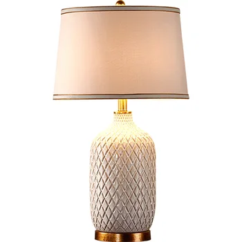 Американская современная минималистичная настольная лампа прикроватная лампа для спальни, керамическая лампа для украшения в виде ананаса, кабинет, гостиная, столовая, настольная лампа