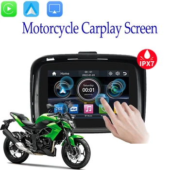 5-дюймовый портативный GPS-навигатор для мотоцикла Водонепроницаемый дисплей Moto Wireless Apple Carplay Android Auto IPS Экран IPX7