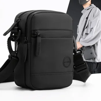 Новая мужская сумка через плечо с наклоном, мужская мини-, но маленькая сумка для телефона, многофункциональные карманы