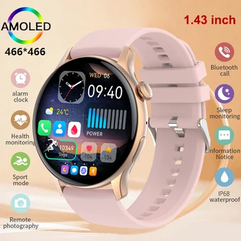 2023 Новый Bluetooth Вызов Женские Смарт-Часы Мужские AMOLED Дисплей Фитнес IP68 Водонепроницаемые Мужские Умные Часы Женские Часы Для Android IOS