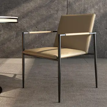 Эргономичные стулья для столовой, Металлическая Роскошная спинка, Стулья в итальянском стиле, Минималистская Современная мебель для дома El Hogar