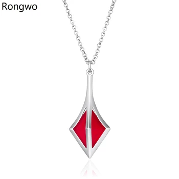 Rongwo Game Valorant, ожерелье с подвеской из красного кристалла, модный ювелирный подарок в стиле геймерского панка в стиле Джетт-ножа для женщин и мужчин-фанатов