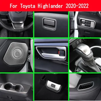 Дверной Подлокотник из нержавеющей стали Стеклянная кнопка Включения Крышки заднего багажника Кнопка включения Накладка для Toyota Highlander Kluger 2020 2021 2022
