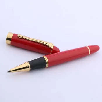 Шариковая ручка Jinhao 450 red Marble с золотой отделкой 0,5 мм