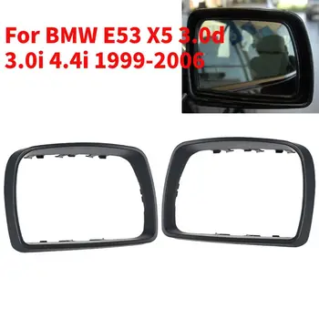 Боковое Зеркало Двери Автомобиля Левая/Правая Рамка Накладные Кольца для BMW E53 X5 3.0d 3.0i 4.4i 1999-2006 Комплект Для Замены Бокового Зеркала Автомобиля