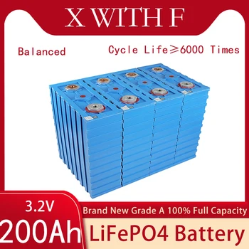 НОВЫЙ Аккумулятор 3,2 В Lifepo4 200Ah DIY Аккумуляторные Батареи 100% Полной Емкости Аккумуляторная Батарея Система Хранения Солнечной Энергии Power Bank