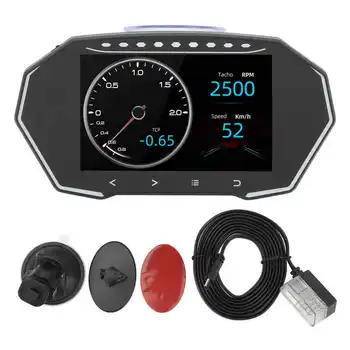 Автомобильный дисплей HUD Режим GPS TFT ЖК-экран Сигнализация превышения скорости с измерителем наклона Цифровой спидометр