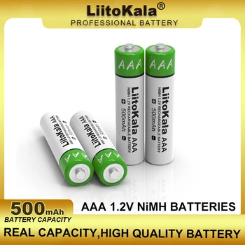 1-40 шт. Оригинальная аккумуляторная батарея LiitoKala AAA NiMH 1.2 В 500 мАч Подходит для игрушек, мышей, электронных весов и т.д.