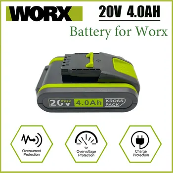 Worx Новые Электроинструменты Перезаряжаемая Сменная Литиевая Батарея 20V 4000mAh для Worx WA3551 WA3553 WX390 WX176 WX178 WX386 WX678