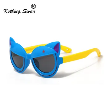 Милые Мультяшные Детские Солнцезащитные очки 2019 Новое Поляризованное Детское Защитное покрытие Солнцезащитные Очки UV400 Оттенки очков для младенцев oculos de sol