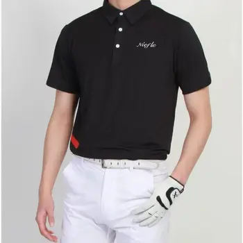 Мужская одежда для гольфа с коротким рукавом, впитывающая влагу, отводящая пот, быстросохнущая одежда, повседневная футболка на открытом воздухе, высококачественная одежда Cust