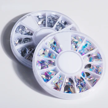 Высококачественный кристалл AB Color Horse Eye Glass горный хрусталь 3D блестящий шарм для украшения ногтей своими руками