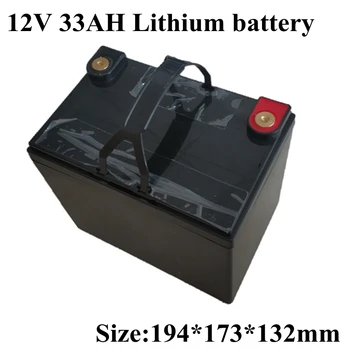 Водонепроницаемый Литий-ионный Аккумулятор 12V 33AH 12V 30AH Li Ion Bateria для 360 Вт Солнечного Снегохода ATV Van Golf Cart + Зарядное устройство 2A