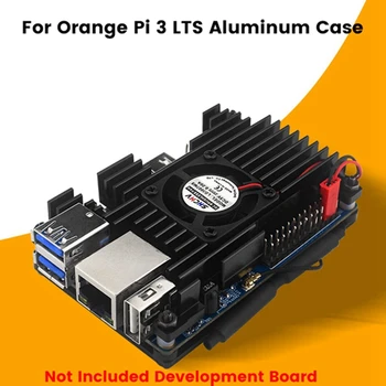 ПОЛНОСТЬЮ для Orange Pi 3 LTS Алюминиевый корпус с охлаждающим вентилятором, защита платы разработки, охлаждающая оболочка, корпус пассивного охлаждения.