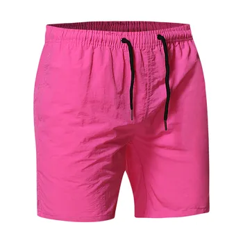 Мужские многофункциональные брюки 5 Minute, однотонные пляжные спортивные шорты для фитнеса, плавки для мужчин, 4-полосные эластичные плавки для мужчин