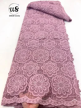 Новое поступление, популярное в Африке 5Y, уникальный дизайн, Сетчатое кружево, ткань хорошего качества для вечернего платья