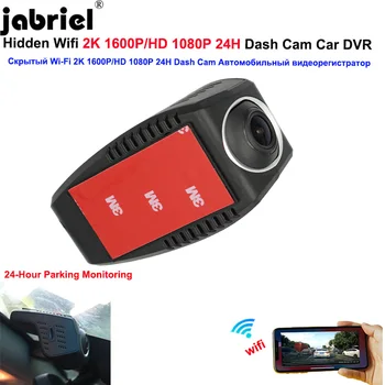 Jabriel Скрытый WiFi автомобильный видеорегистратор Dash Cam HD 1080P Видеомагнитофон Автомобильная камера 24-часовой мониторинг парковки Видеорегистратор вождения для всех автомобилей