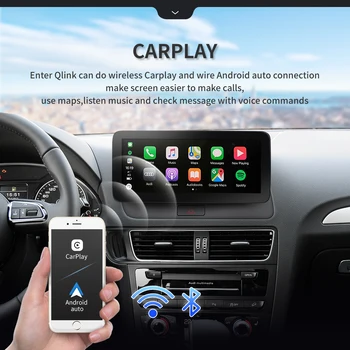 8 Ядерная Система Android 12 Автомобильная Стереосистема Для Audi Q5 2009-2016 WIFI 4G SIM Сплит-Экран BT GPS Navi Мультимедиа Беспроводной Carplay