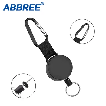 Ручной микрофон ABBREE, выдвижной трос, выдвижная цепочка для портативной рации, цепочка для микрофона с автоматическим отзывом динамика для Baofeng UV-5R