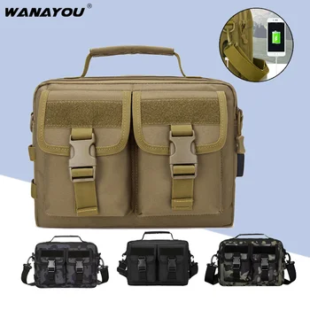 Мужская водонепроницаемая сумка на одно плечо, USB камуфляжная уличная сумка-мессенджер, военный рюкзак, тактическая сумка через плечо для скалолазания