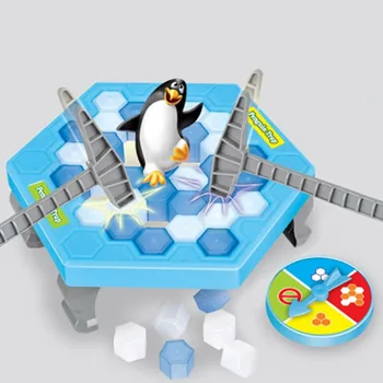 Горячая новинка 2022 года, интерактивная настольная игра Penguin Icebreaker Beat, 1 комплект, Обучающие кубики льда, игрушки для сохранения баланса Edc