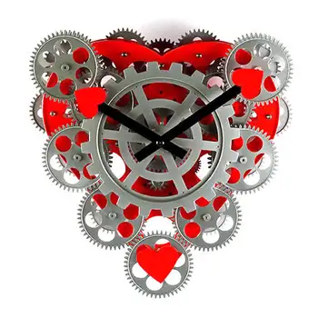 Часы С Зубчатой Передачей Love Heart Простые Модные Часы Для Гостиной Подарок на День Святого Валентина Креативный Стиль Механизм Сцепления