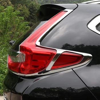 Для Honda CRV CR-V 2017-2021 ABS хромированный задний фонарь Крышка лампы заднего фонаря наклейка на крышку заднего фонаря Отделка экстерьера
