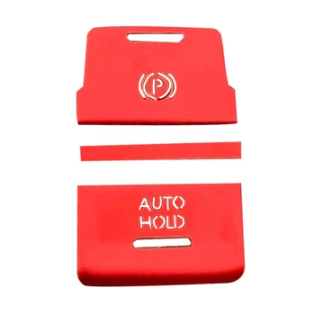 Автомобильный ручной тормоз с автоматическим удержанием P Накладка кнопки переключения для Golf 7 7.5 MK7 AT Accessories 2015-2019 Красный