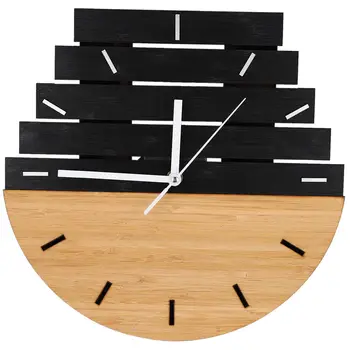 Деревянные настенные часы современного дизайна, винтажные деревенские потертые часы, тихие художественные часы, украшение для дома B
