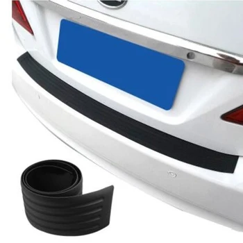 Защитный кожух заднего бампера Универсальный Черный Резиновый, устойчивый к царапинам Протектор порога багажника Для стайлинга автомобилей R2LC